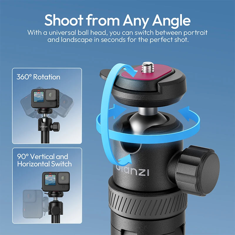 Ulanzi TT24 1.5m Selfie Stick Four-Leg Tripod Stand with Quick Release