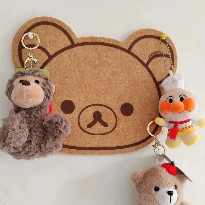 Rilakkuma Bear Felt Wall Panel – Kids Room Decor 9.4x11.8in