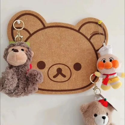 Rilakkuma Bear Felt Wall Panel – Kids Room Decor 9.4x11.8in