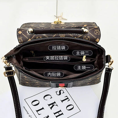 Printed Monogram Handbag for Women – Luxury Crossbody Tote