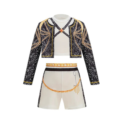 Girls Singer Stage Performance Costume Set – 3-Piece Kids Outfit