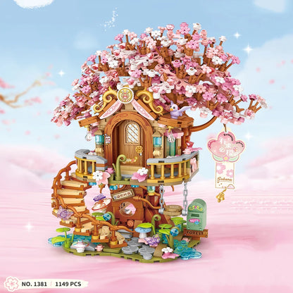 Street View Cafe Building Blocks Set – Cute Bear Coffee Shop Model