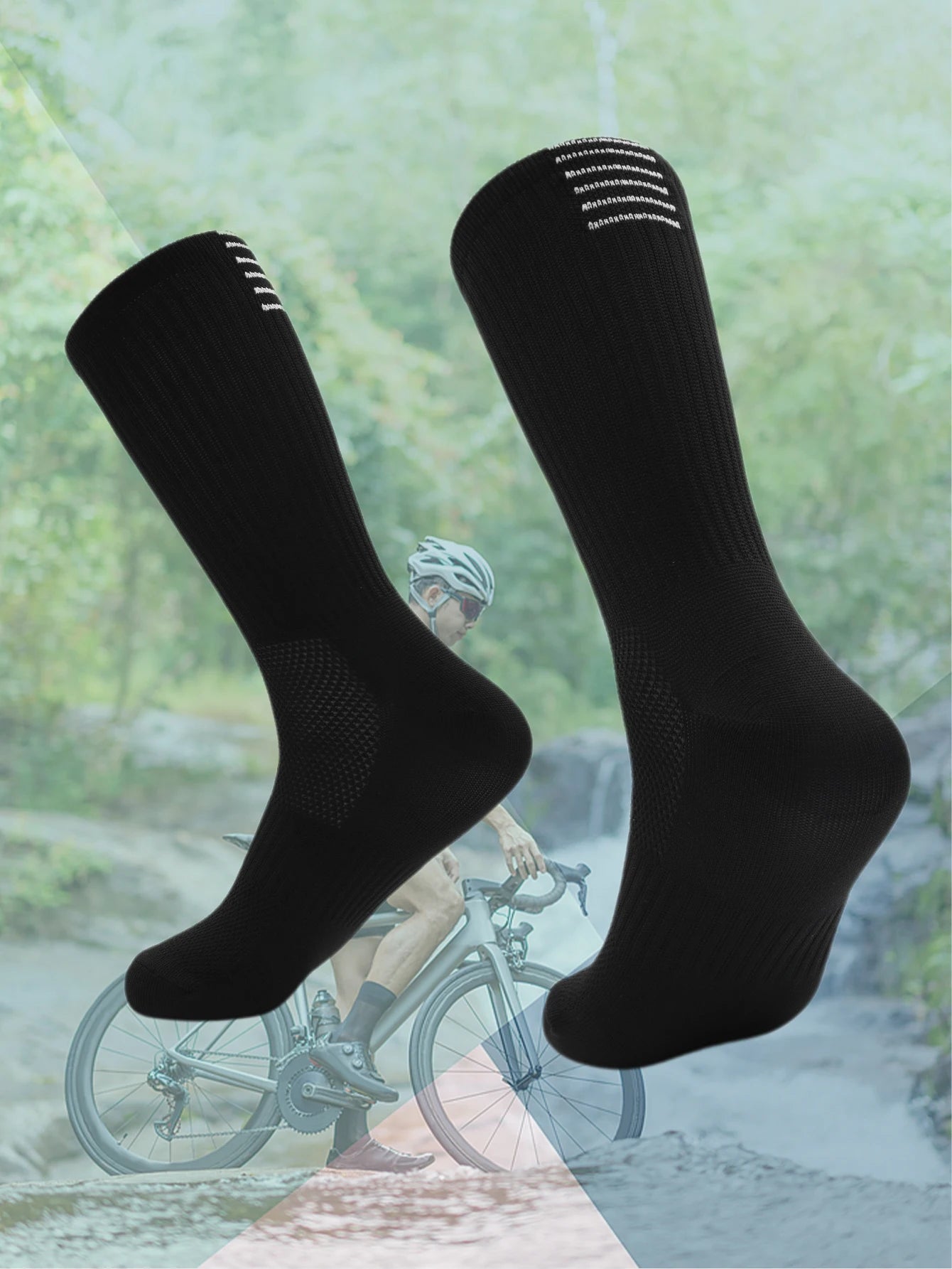 Compression Cycling Socks – Athletic Crew Socks for Men & Women