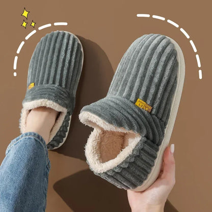 Plush Fur Slippers for Women & Men – Warm Indoor Slides