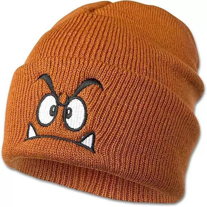 Cartoon Embroidered Knit Beanie Hat – Unisex Winter Cap