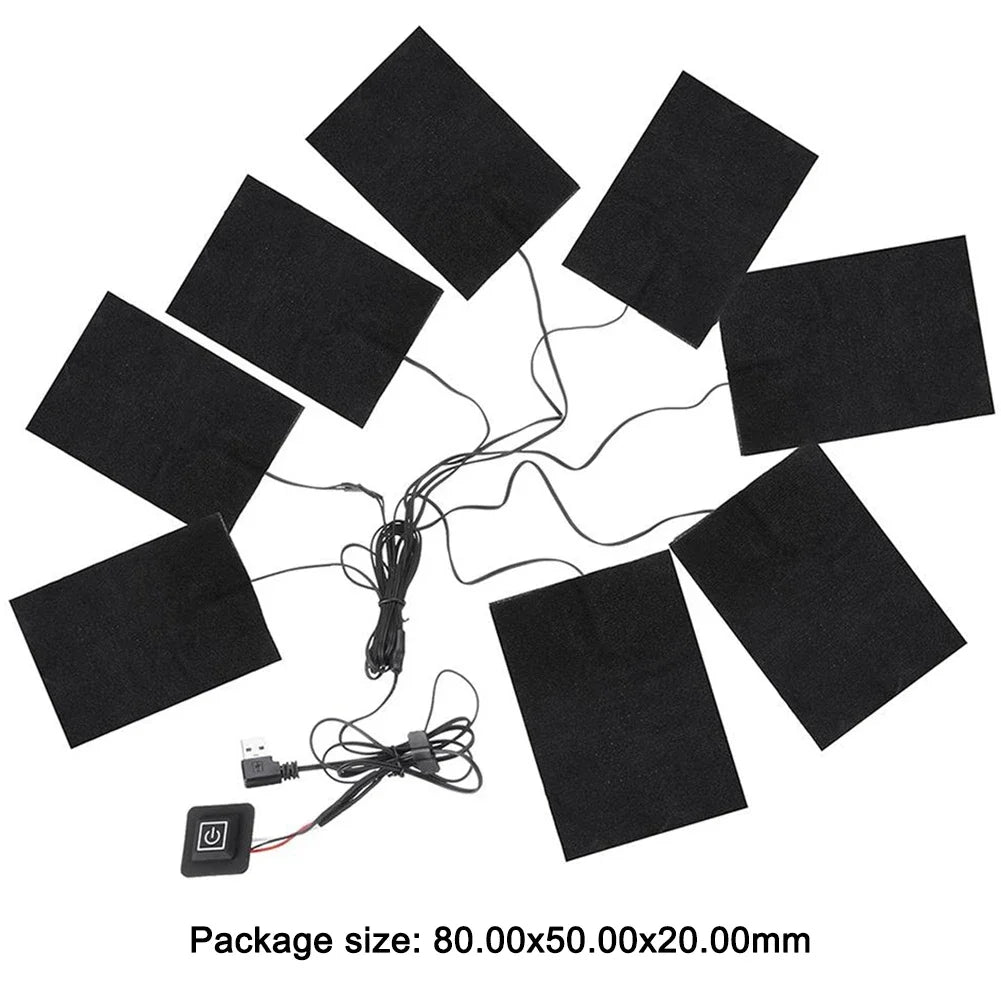 USB Heating Pads for DIY Heated Clothing 3-Level Temperature Control