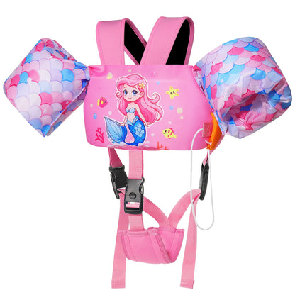 Kids Swim Vest Toddler Floatie Jacket with Arm Bands & Adjustable Straps