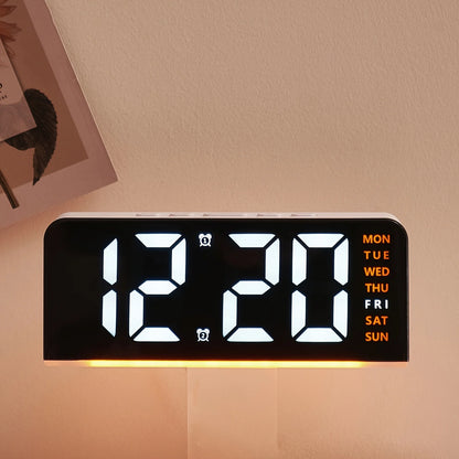 Digital LED Alarm Clock with Night Light, Temperature & Snooze