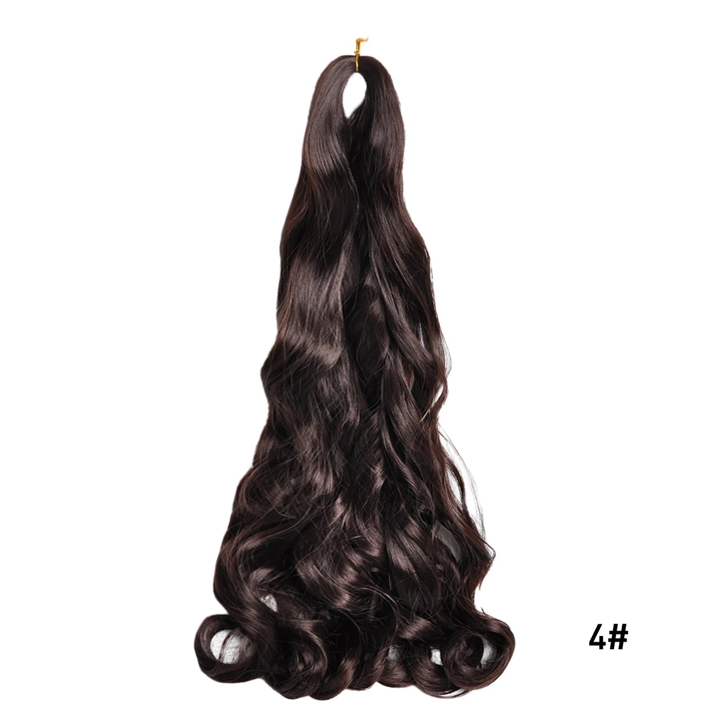 French Curl Braiding Hair 24 Inch – Pre-Stretched Synthetic Spiral Braids for Women