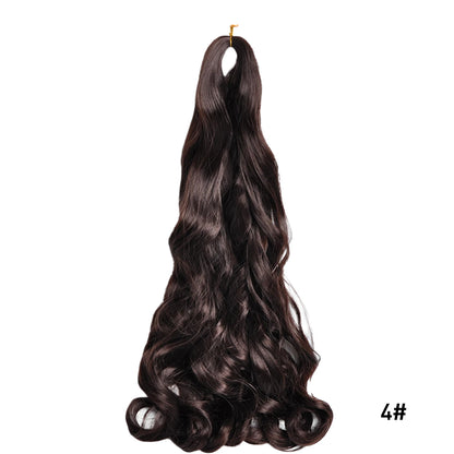 French Curl Braiding Hair 24 Inch – Pre-Stretched Synthetic Spiral Braids for Women