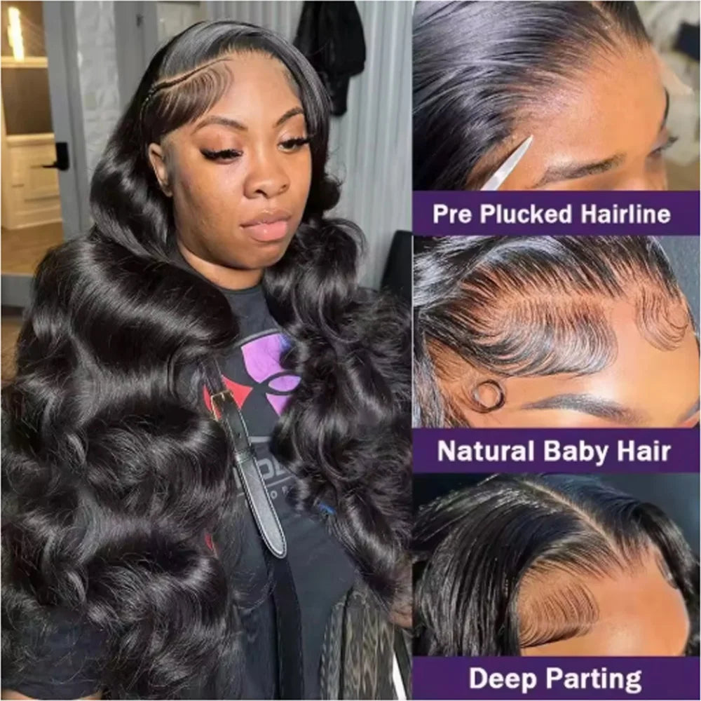 Body Wave Lace Front Human Hair Wig Glueless 13x4 13x6 5x5