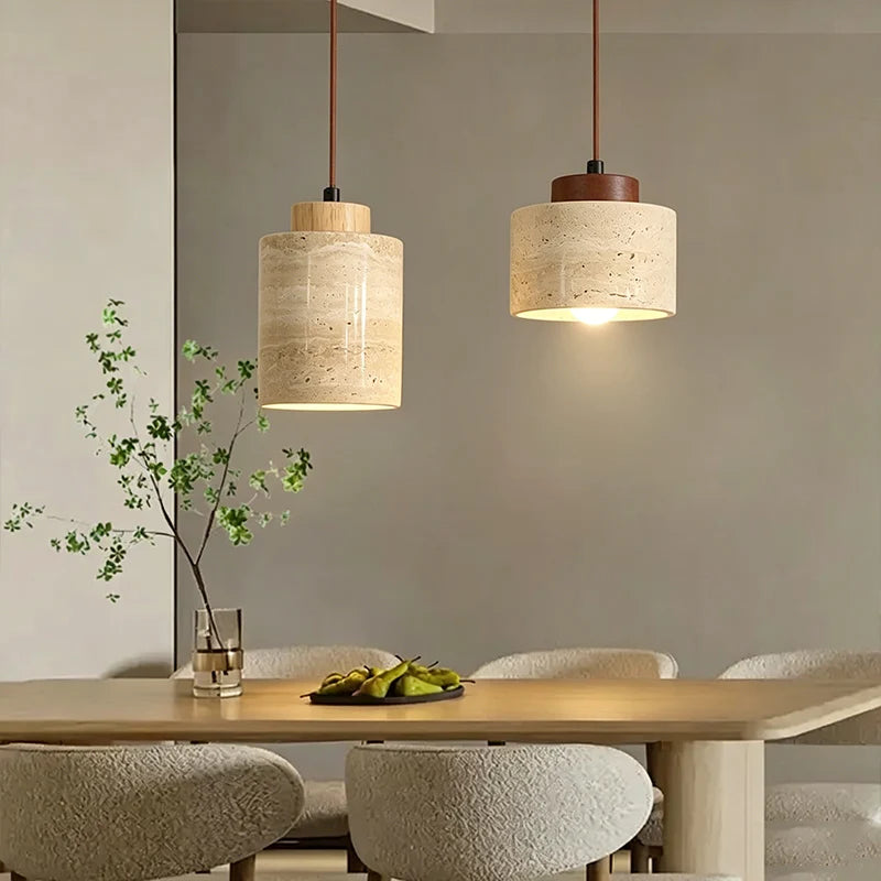 Wabi-Sabi Stone Pendant Light – Japanese Modern Chandelier