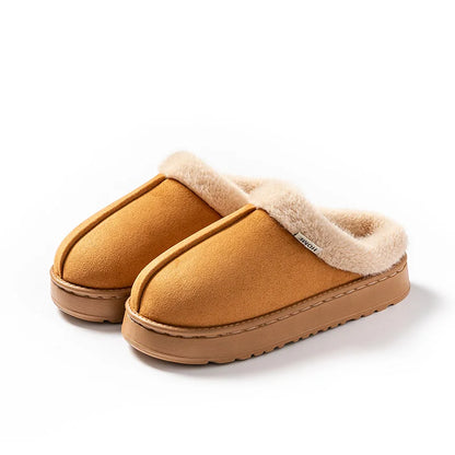 Fluffy Indoor Slippers with Thick EVA Sole – Unisex Warm House Shoes