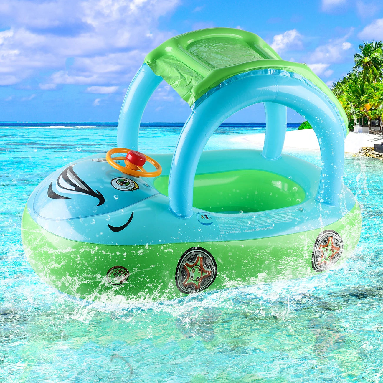Car Shaped Toddler Pool Float for Kids Ages 4 to 6