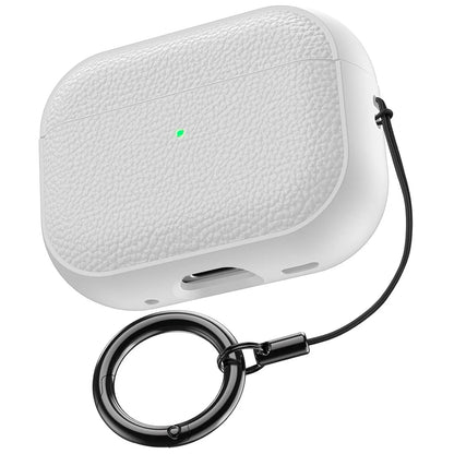 AirPods Case Leather Pattern TPU Cover with Keychain