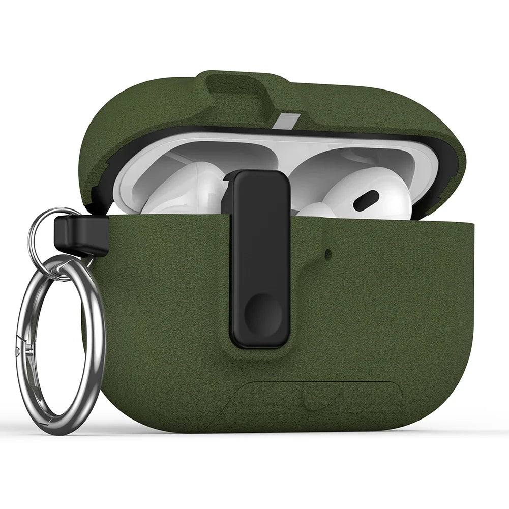 AirPods Case with Auto Lock, Kickstand & Keychain Ring – Protective Cover
