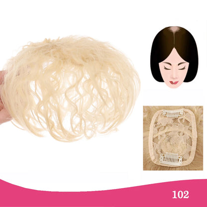 Clip-In Hair Topper with Bangs – Invisible Seamless Crown Coverage