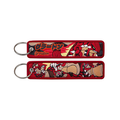 Anime Embroidered Keychain – Jet Tag Key Ring for Bags & Cars