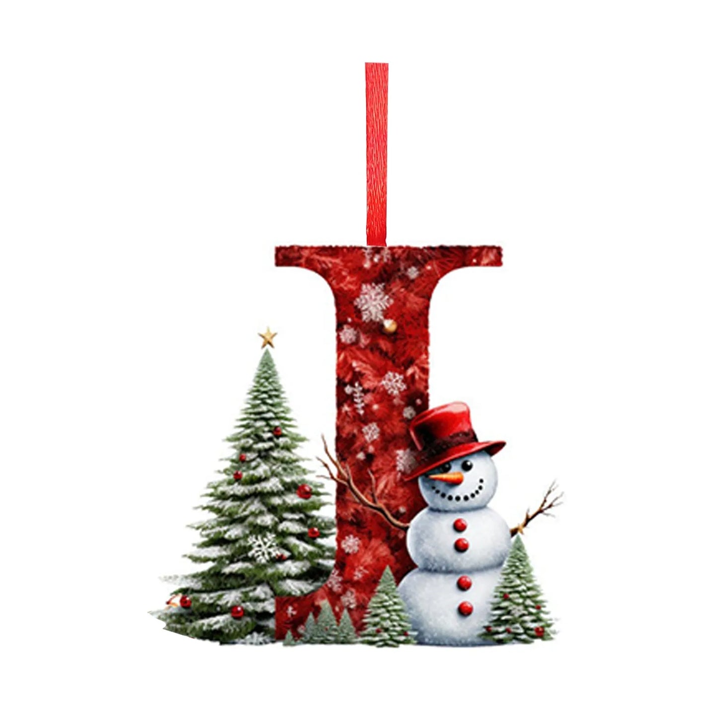 Acrylic Letter Christmas Tree Ornament – All 26 Letters
