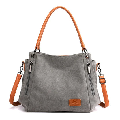 Canvas Shoulder Bag Women Large Capacity Crossbody Handbag