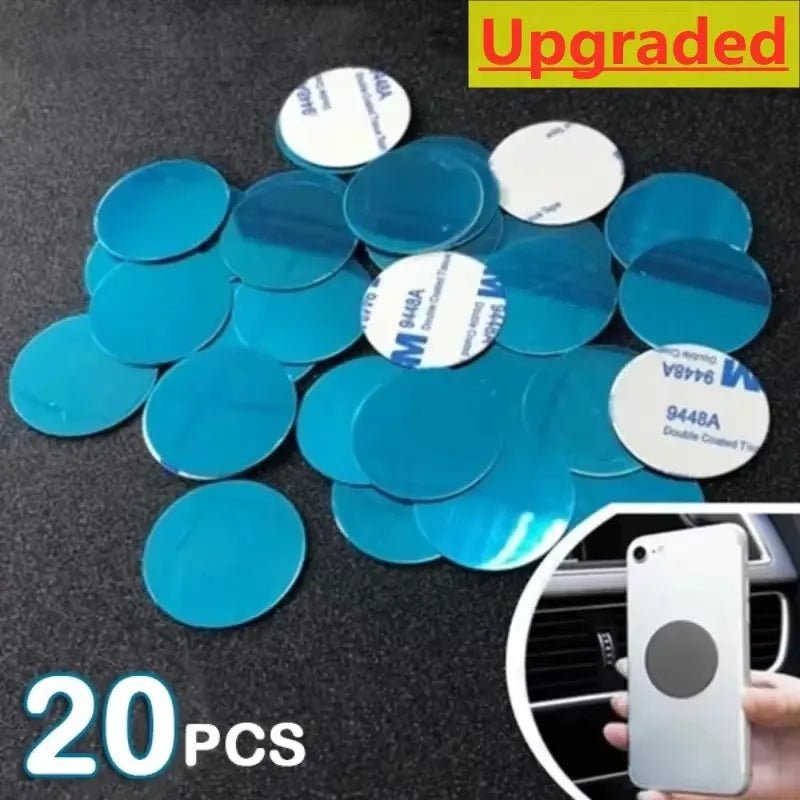 Magnetic Metal Plates for Phone Holder – 20pcs Adhesive Kit