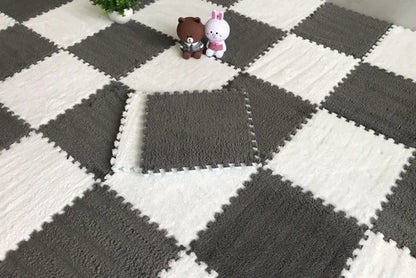 Soft Plush Interlocking Foam Puzzle Floor Mat Tiles