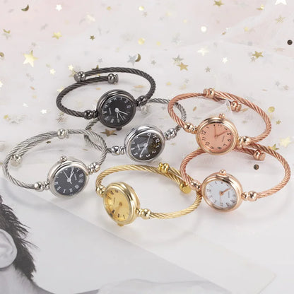 Women's Luxury Bracelet Bangle Watch – 2-Piece Set