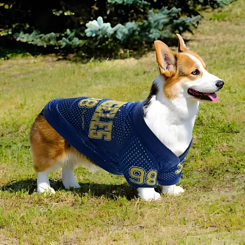 Mesh Breathable Dog Basketball Jersey Sport T-Shirt for Large & Small Dogs