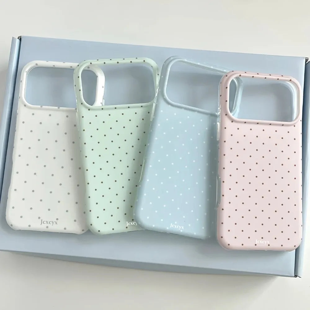Cute Polka Dot Contrasting iPhone Case