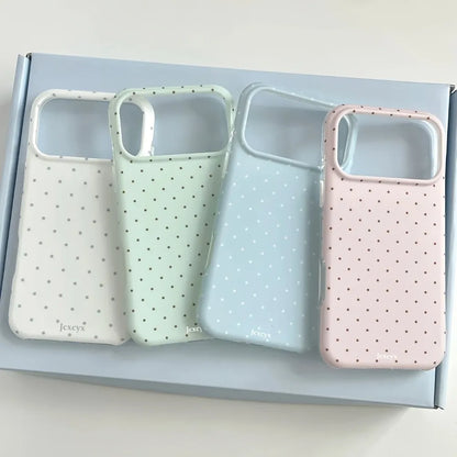 Cute Polka Dot Contrasting iPhone Case