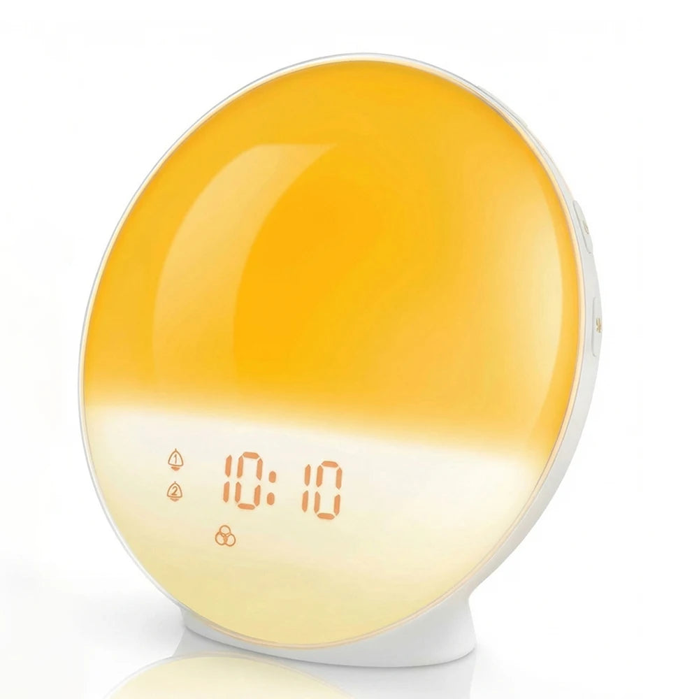 Sunrise Wake-Up Light Alarm Clock with FM Radio & 7 Colors