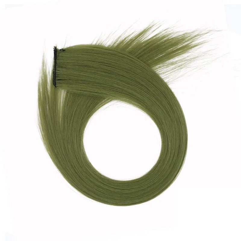 22-Inch Clip-In Synthetic Hair Extensions – Rainbow Colors