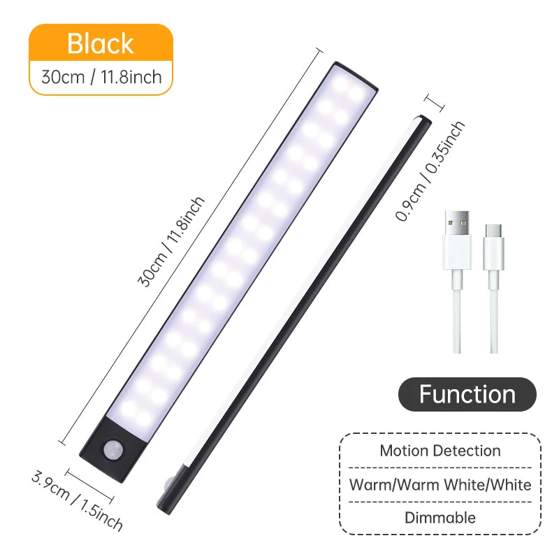USB Rechargeable Motion Sensor LED Light – Cabinet & Wardrobe