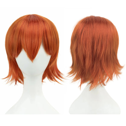 Short Bob Cosplay Wig Synthetic 12 Inch with Bangs