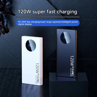 120W Super Fast Charging Power Bank – Up to 80000mAh Capacity