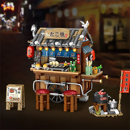 Street View Cafe Building Blocks Set – Cute Bear Coffee Shop Model