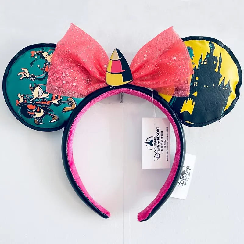 Minnie Mouse Sequin Ears Headband with Bow – Disney Park Style
