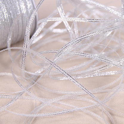 Glitter Satin Ribbon 6mm x 25 Yards – Wedding, Party & Gift Wrapping