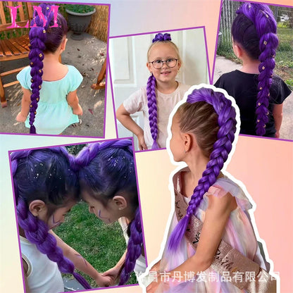 Jumbo Braid Ponytail Hair Extension 32 Inch – Synthetic Long Braiding Hair for Cosplay & Party