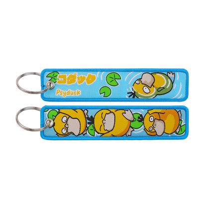Anime Embroidered Keychain – Jet Tag Key Ring for Bags & Cars