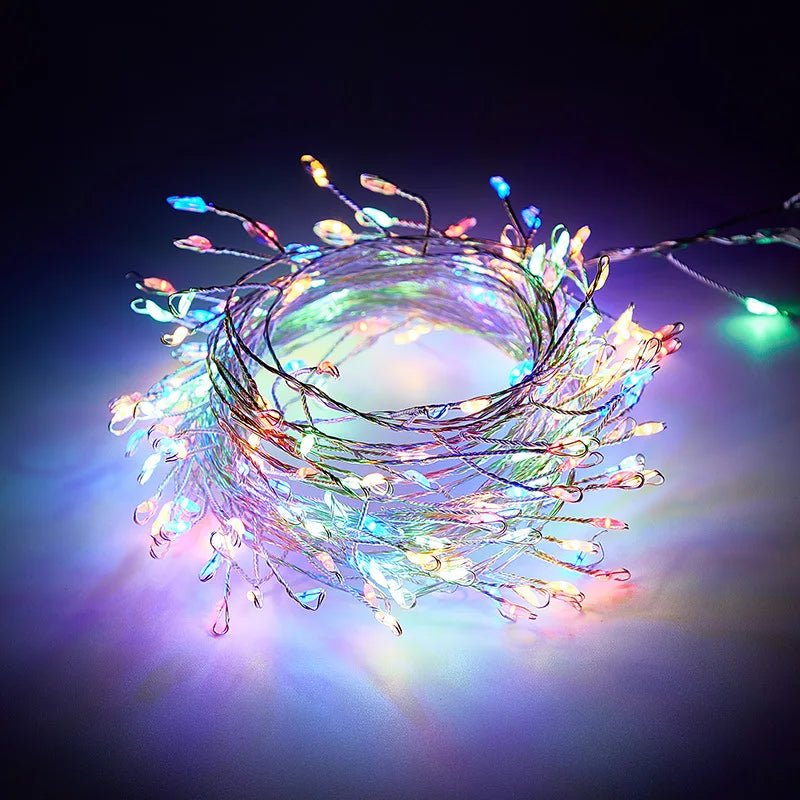 LED Firecracker Fairy String Lights USB Remote Control 3M 6M 9M