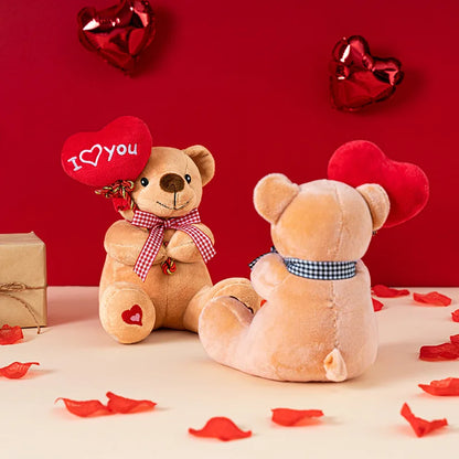 Teddy Bear Holding Heart Plush Toy – Stuffed Animal Gift