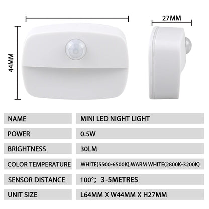 Motion Sensor Night Light Wireless Battery LED Cabinet Lamp