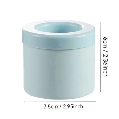 Silicone Ice Cube Mold Round Cylinder with Ice Bucket