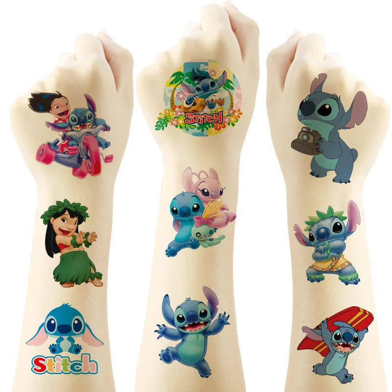 Disney Stitch Temporary Tattoo Stickers Water Transfer Kids Party