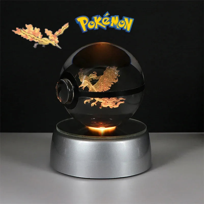 Pokémon 3D Crystal Ball Figure with LED Light Base
