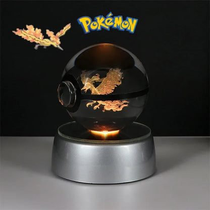 Pokémon 3D Crystal Ball Figure with LED Light Base