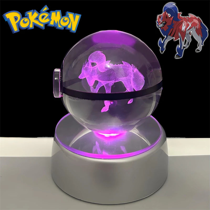 Pokémon 3D Crystal Poké Ball Night Light with LED Base
