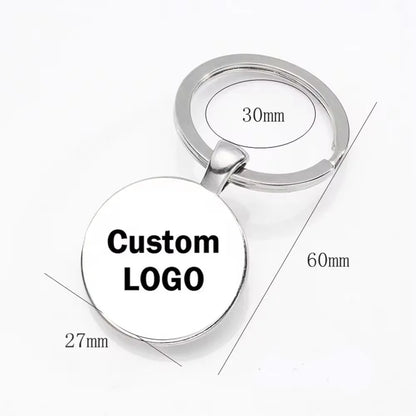 Custom Photo Keychain – Personalized Logo & Family Portrait Keyring