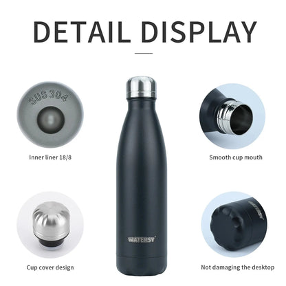 Insulated Water Bottle 500ml – Double Wall Stainless Steel Vacuum Flask